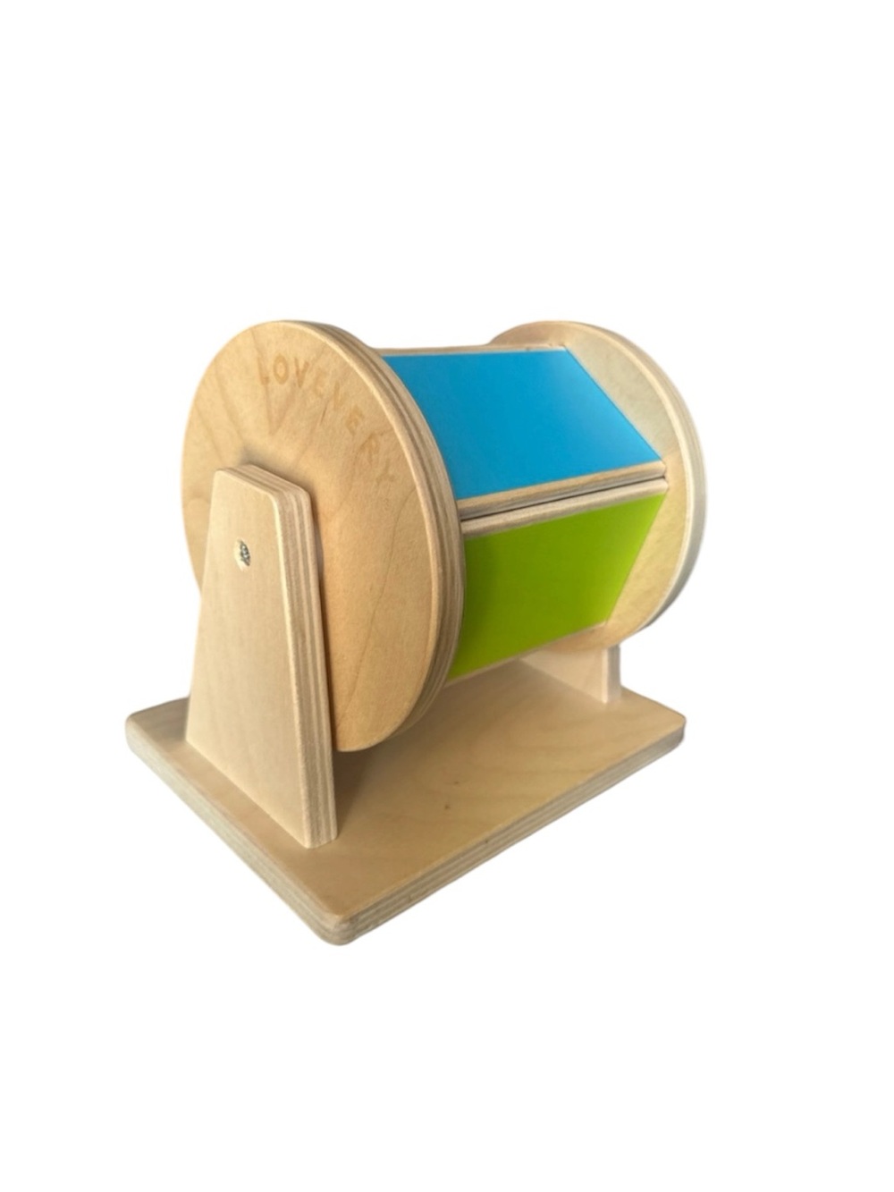 LOVEVERY Wooden Rainbow Spinner Toy - Early Skills Play